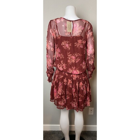 F. Sundance Dress M Floral Multicolor Long Sleeve Round Neck. NWT - Picture 4 of 8